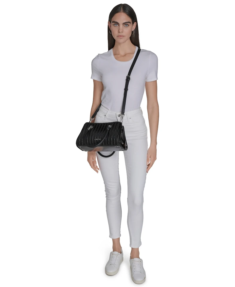 Calvin Klein Women's Ria Patent Piping Crossbody Bag