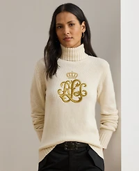 Lauren Ralph Lauren Women's Logo Detail Turtle Neck Sweater