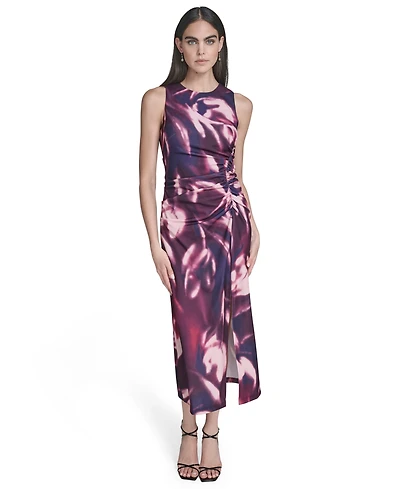 Vince Camuto Petite Printed Sleeveless Midi Dress