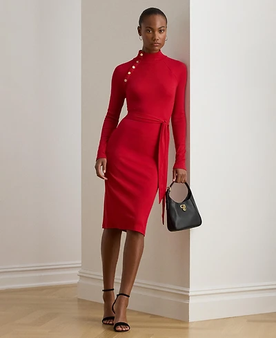 Lauren Ralph Women's Button Trim Dress