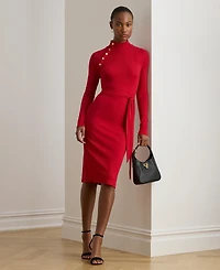 Lauren Ralph Women's Button Trim Dress