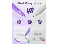 Htutwoo 12Pack 0.5mm Quick Dry Retractable Gel Pen Set, Cute Transparent Fine Point Multicolor Note Taking Aesthetic Lnk Pens, Comfort Grip 12 Ink Col