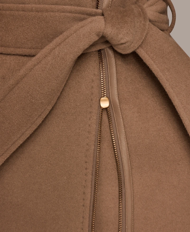 Donna Karan New York Women's Notch Collared Belted Coat