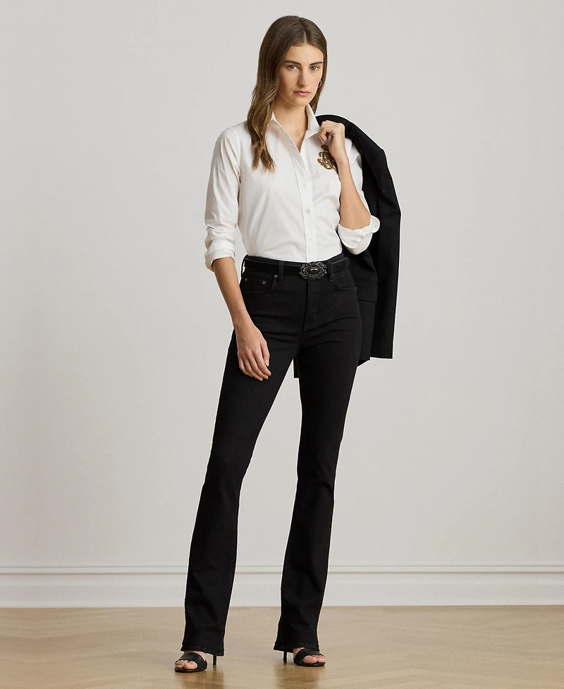 Lauren Ralph Lauren Women's Logo Detail Point Collar Shirt