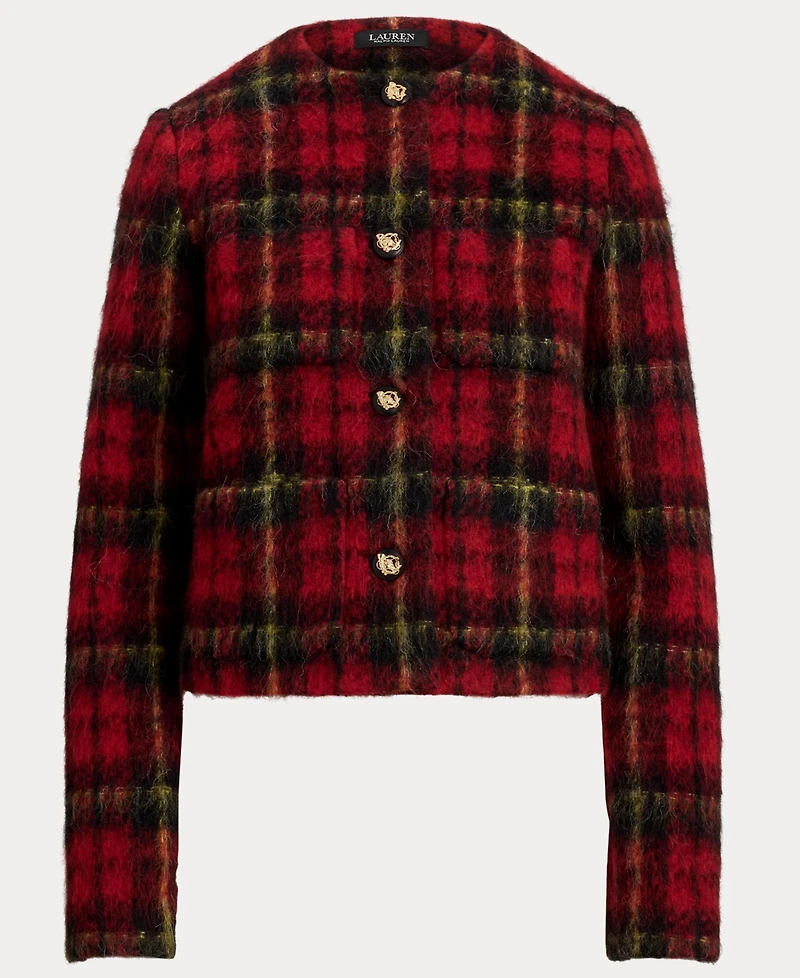 Lauren Ralph Women's Plaid Long Sleeve Jacket