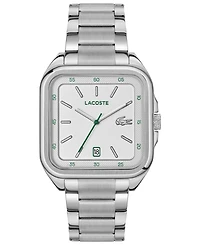 Lacoste Men's Silver Tone Stainless Steel Bracelet Watch, 39mm