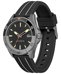Lacoste Men's Mainsail Black Silicone Strap Watch, 43mm