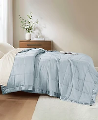 Madison Park Windom Lightweight Down Alternative Satin Trim Blanket