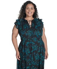 Tommy Hilfiger Plus Long Sleeve Midi Dress