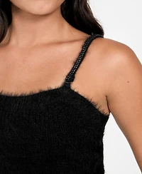 Guess Women's Cropped Bralette Sleeveless Sweater