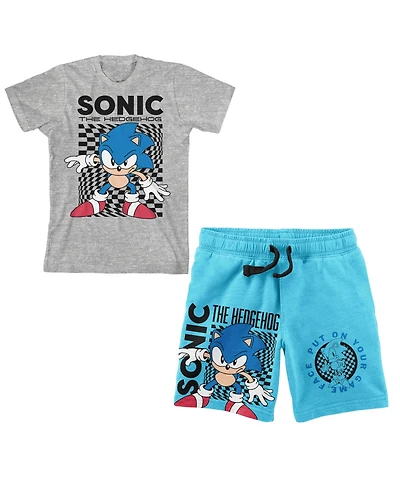 Sonic the Hedgehog Boys Main Character Tee And Shorts Set-xxl