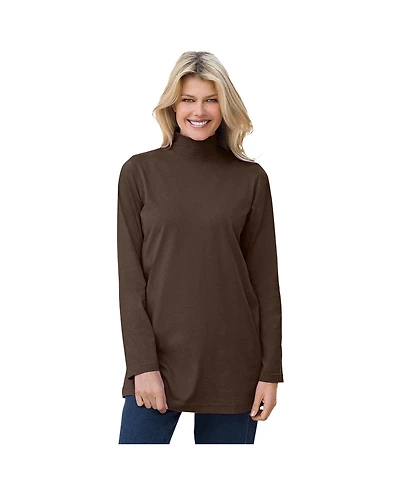 Woman Within Plus Perfect Mockneck Tunic