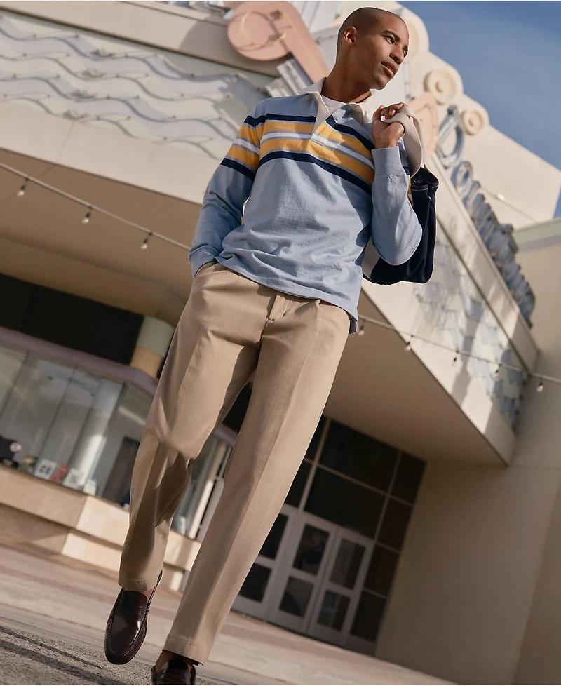 Lands' End Men's Knockabout Comfort Waist Relaxed Fit Pleated Front Chino Pant