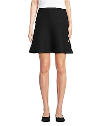 Lands' End Women's Fine Gauge Cotton Sweater Above the Knee Circle Skirt