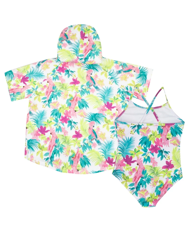 Tommy Bahama Big Girls Cover-Up and Swimsuit Set