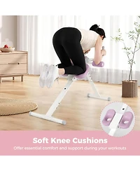 Adjustable Abdominal Trainer with Elbow Support Knee Protection and Lcd Monitor