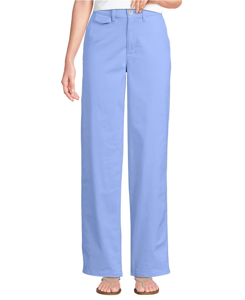 Lands' End Women's Chino High Rise Rail Straight Leg Pants