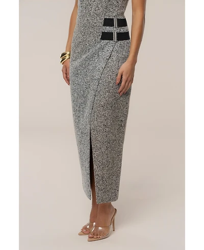 Jluxlabel Women's Gisele Tweed Slit Skirt
