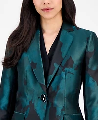 Anne Klein Women's Jacquard Single-Button-Front Blazer
