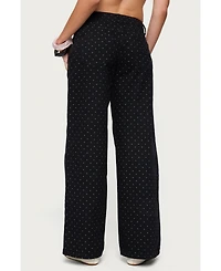Edikted Women's Misha Polka Dot Baggy Low Jeans
