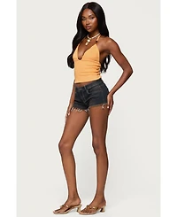 Edikted Women's Atlas Scrunch Bead Halter Top