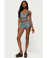 Edikted Women's Zigzag Stripe Shorts