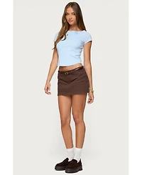 Edikted Womens Marina Raglan Stripey T Shirt