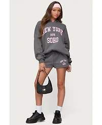 Edikted Women's Soho 76 Sweat Shorts