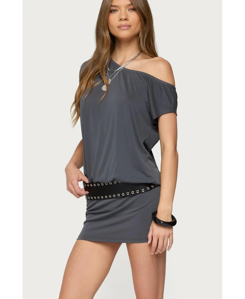 Edikted Womens Sevie Off Shoulder Mini Dress