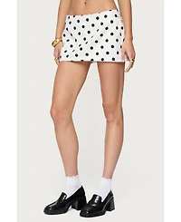 Edikted Womens Noreen Polka Dot Mini Skort