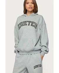Edikted Womens Camo Crush Oversized Hoodie
