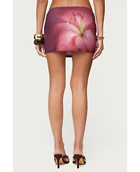 Edikted Women's Tiger Flower Mini Skort