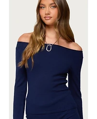 Edikted Women's Arianna Off Shoulder Knit Sweater
