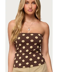 Edikted Women's Polka Dot Built Bra Tube Top