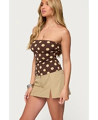 Edikted Women's Polka Dot Built Bra Tube Top