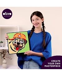 Wise Elk Okto Clay by Numbers — Pug Dog — (16.54×12.01 in) — Ages 5+