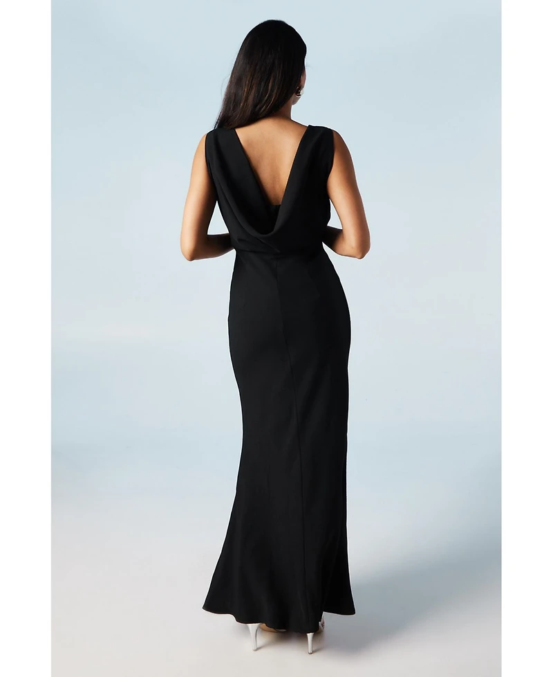 Coast Cowl Back Maxi Bridesmaid Dress