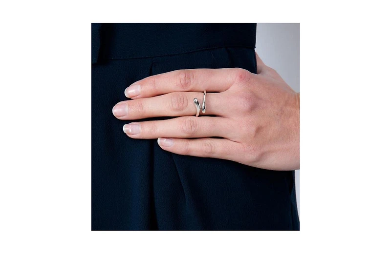 Lucy Quartermaine Open Drop Ring in gold vermeil