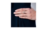 Lucy Quartermaine Open Drop Ring in gold vermeil