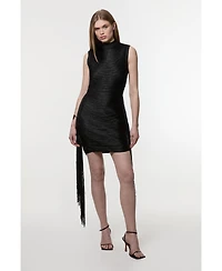 Karen Millen Women's Knit Tassel Mini Dress