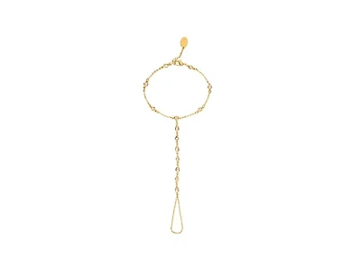 18K Gold Plated Cubic Zirconia Hand Chain Bracelet