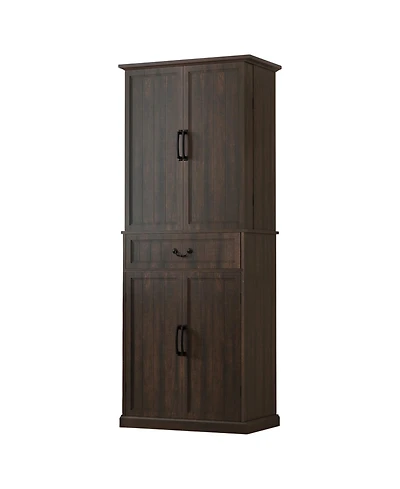 Stylish Kitchen Storage Cabinet with Ample Shelves for Pantry and Dining Room Storage