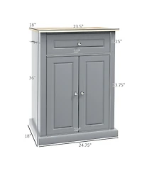 Slickblue Spacious Freestanding Kitchen Storage Cabinet with Adjustable Shelves for Pantry