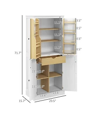 Slickblue Spacious Kitchen Storage Cabinet with Adjustable Shelves and Durable Design