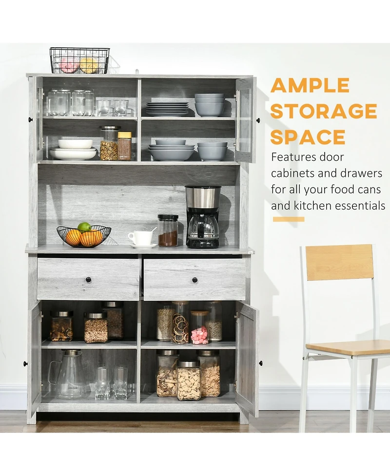 Slickblue Modern Kitchen Storage Cabinet for Pantry Organization and Clutter-Free Space