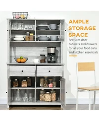 Slickblue Modern Kitchen Storage Cabinet for Pantry Organization and Clutter-Free Space