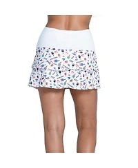 Lucky Love Pickleball Medley Scallop 14 inch Womens Skirt