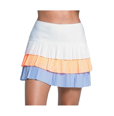 Lucky Love Women's Triple Threat Pleated 15.5 inch Golf Skort