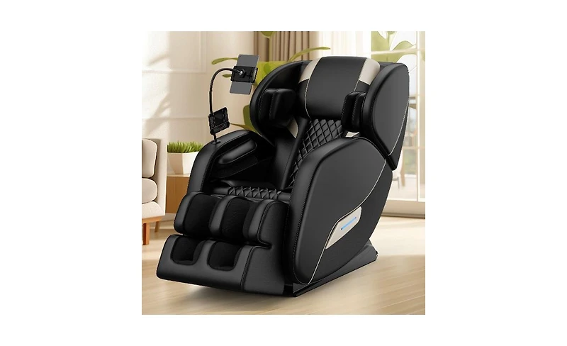 Full Body Massage Chair with Heat & Air Compression, Zero Gravity Recliner with Foot Rollers, Bluetooth & Led Lights-Maison Boucle