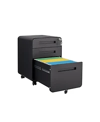 3 Drawer Mobile File Cabinet Under Desk Office Versatile Storage Cabinet for Legal/Letter/A4 Files